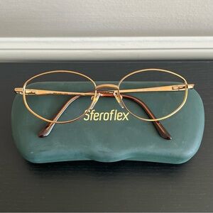 Sferoflex Eyeglass Frames Rose Gold With Hard Case